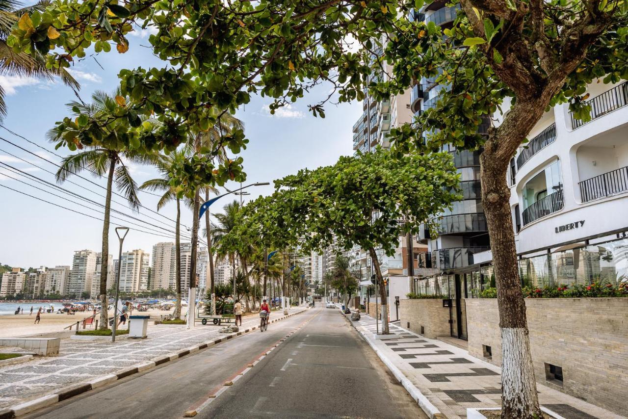 Frente Ao Mar Na Praia Das Asturias - Apto Completo Guarujá Exteriör bild